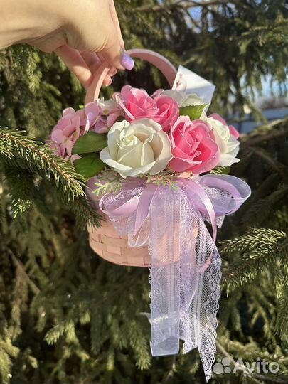 Букет из мыльных цветов