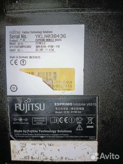 Ноутбук Fujitsu на запчасти