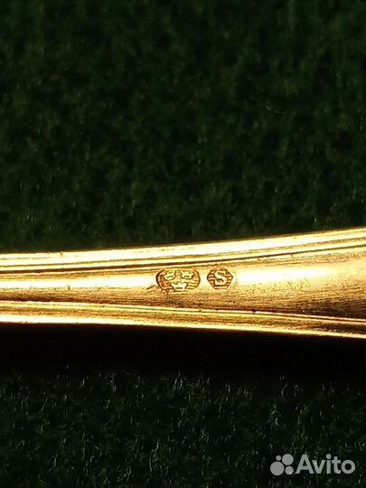 Кофейная ложечка серебро 830# вес 11 грамм