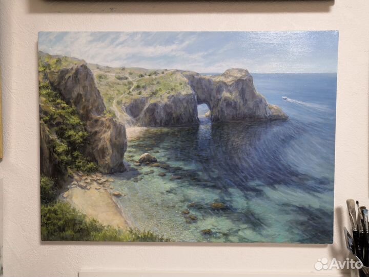Пейзаж маслом на холсте 50х70.Крым