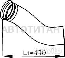 DIN81132 труба глушителя промежуточная d 127 2-изг