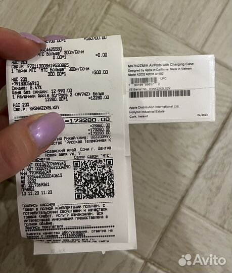 Наушники apple airpods 2 новые оригинал
