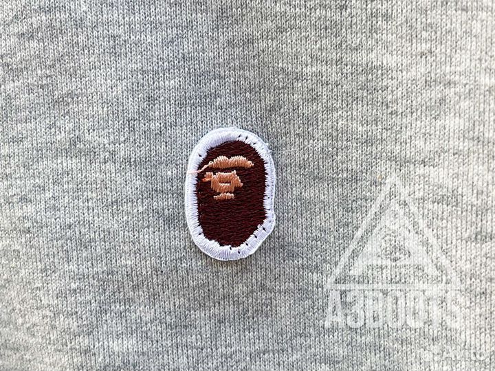 Худи Zip Hoodie bape Basic Grey