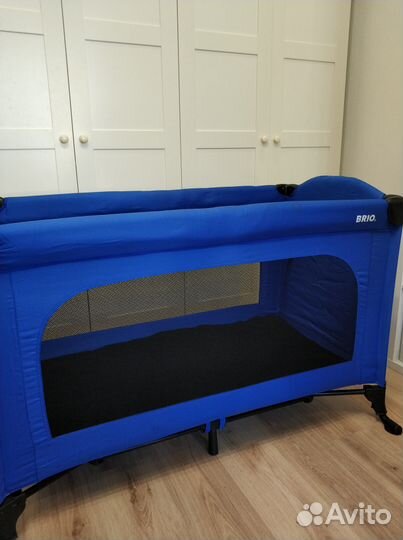 Синий манеж-кроватка Брио/Brio