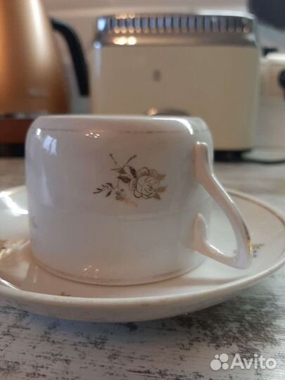 Чашка Дулёво с блюдцем 1959г