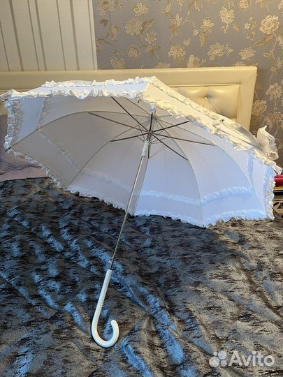 Зонт трость белый
