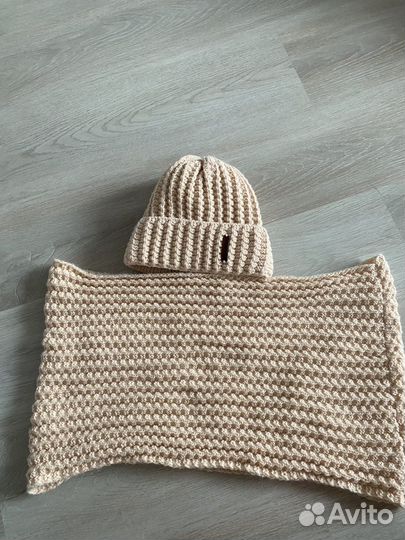 Шапка и снуд зимняя женская