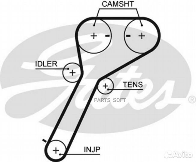 Gates 5651XS 5651XS ремень грм 103x265\ Mazda BT-5