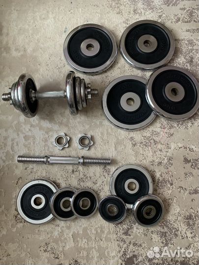 Гантели разборные, блины по 5кг. Torneo