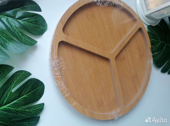 Менажница деревянная Блюдо сервировочное Новое