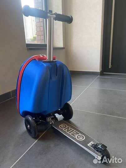 Детский чемодан самокат zinc