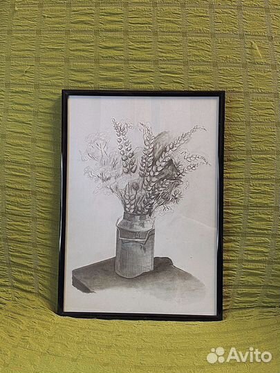 Графическая зарисовка цветов в бедоне