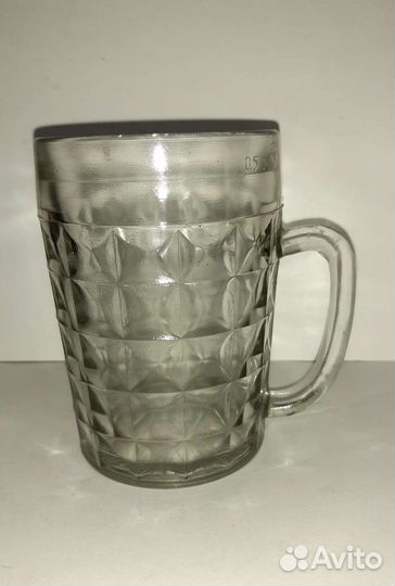 Кружка пивная, стакан граненый