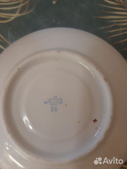 Чайная пара лфз кобальт СССР