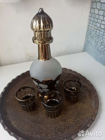 Посуда СССР графин стопки салатник советский ваза