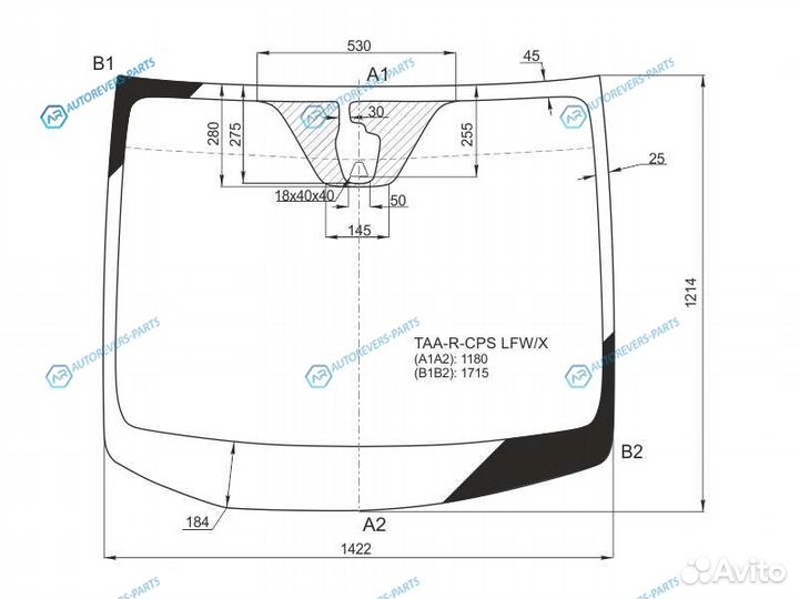 TAA-R-CPS lfwx Стекло лобовое + камера honda stepw