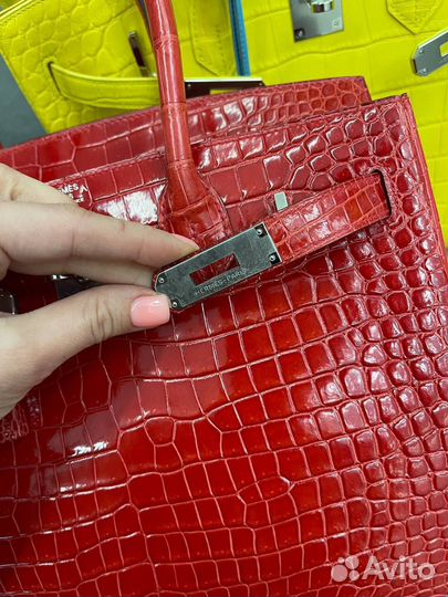 Сумка hermes birkin 30 crocodile PHW