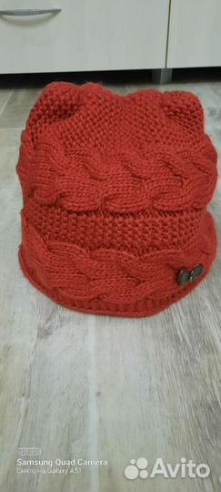 Шапка женская вязаная со снудом