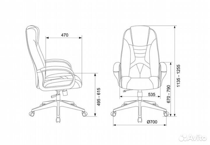Кресло игровое Zombie 8 черный
