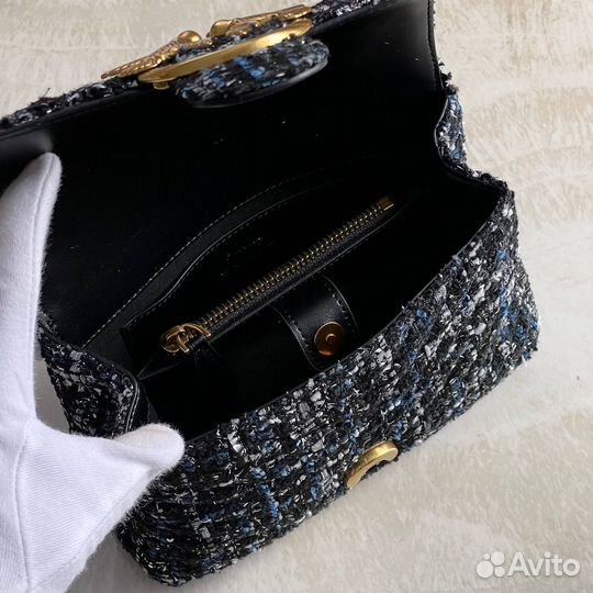 Сумка pinko натуральная кожа твид