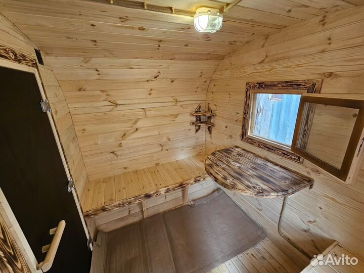 Баня бочка квадро 4на2 под ключ