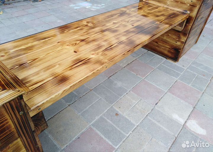 Скамейка-кашпо из дерева