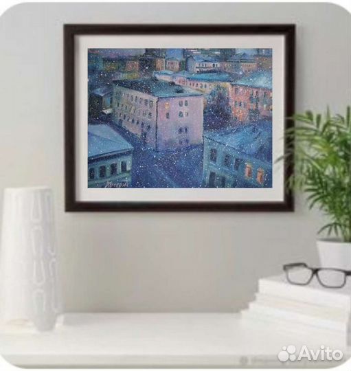 Картина маслом, городской пейзаж