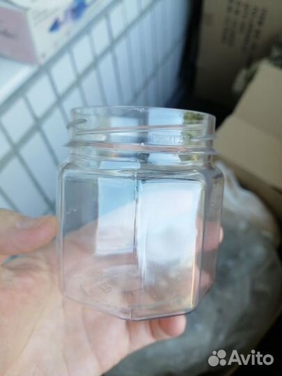 Банка восьмигранник с крышкой и прокладкой 0.2л