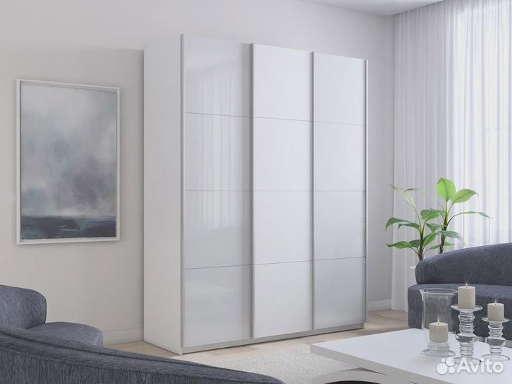 Шкаф купе Прайм 3-х дверный от производителя белый