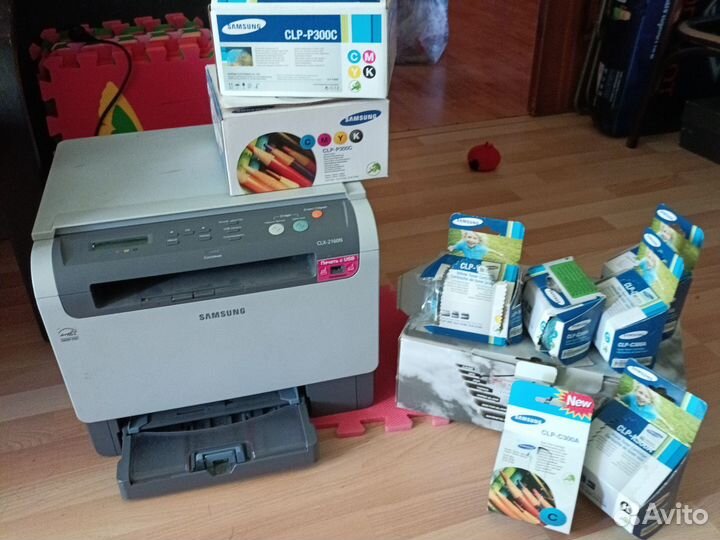 Принтер лазерный мфу samsung CLX-2160N+ картридж