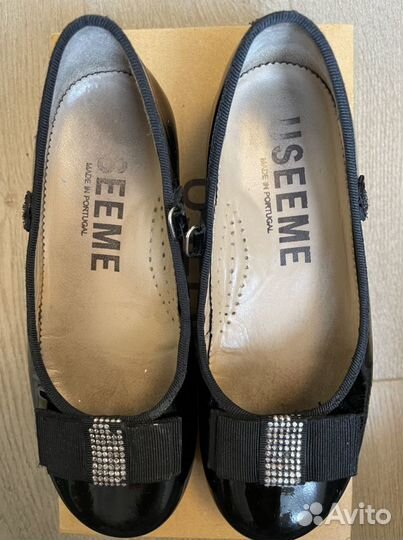 Черные кожанные туфли useeme (30 размера)