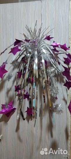 Новогодние украшения, шарики СССР, гирлянды