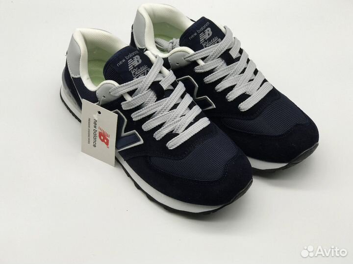 New Balance 574 темно-синие: размеры с 35 по 46