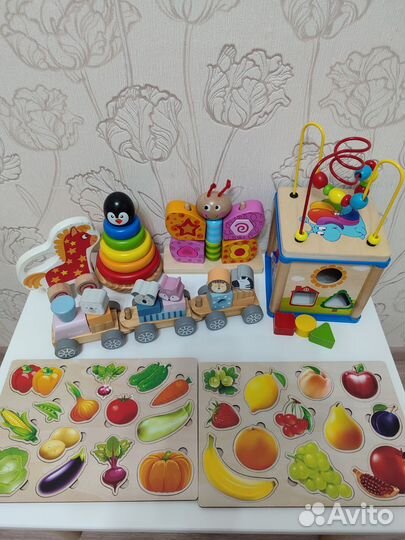 Развивающие деревянные игрушки для малышей
