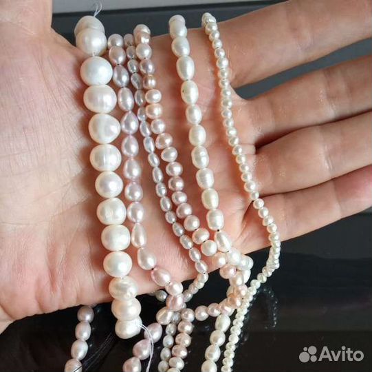 Жемчуг натуральный нити для рукоделия