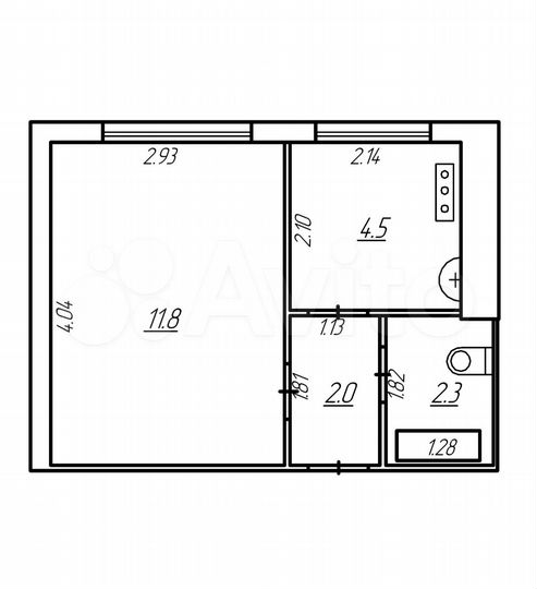 1-к. квартира, 20,6 м², 7/9 эт.
