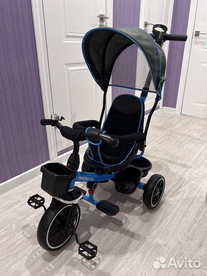 Трехколесный велосипед-трансформер с ручкой