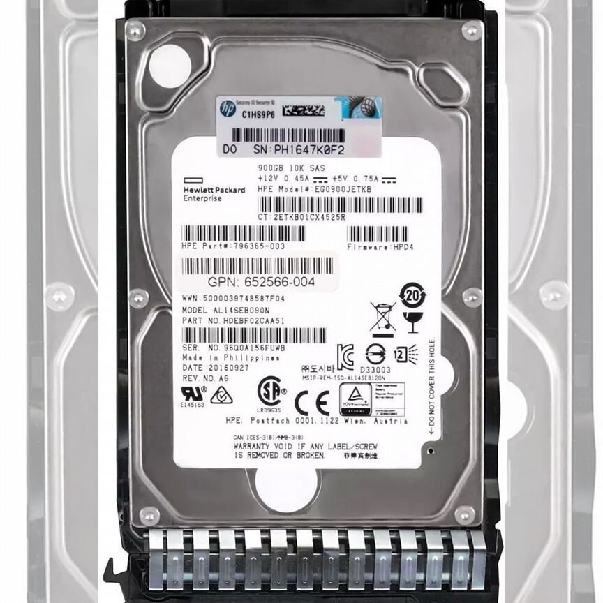 [U1200] Жесткий Диск Hp 900gb Eg0900jetkb 12g Sas 2.5 U1200