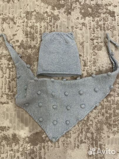 Комплект шапка и шарф для девочки