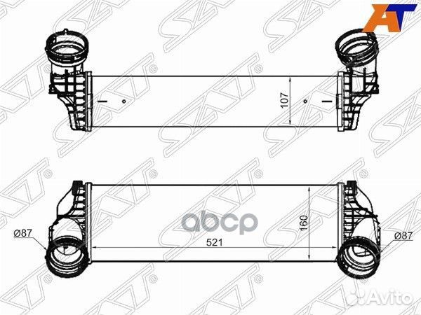 Интеркулер BMW X5/X6 E70/E71 07- ST-17517533475