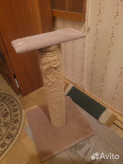 Когтеточка столбик плюс настенная комплект