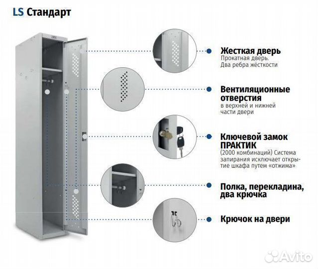 Шкаф для раздевалок практик стандарт LS 11-50