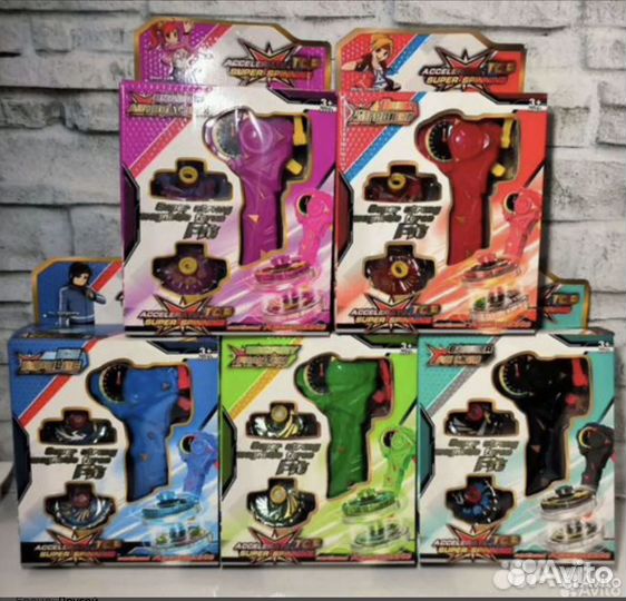 Волчки магнитные, двойные Infinity Nado светятся