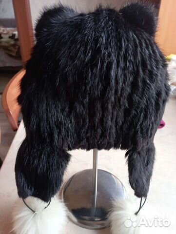 Шапка ушанка норковая женская