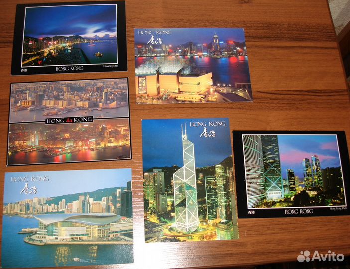 Открытки новые. оригинал. hong kong. 90г. 12 штук