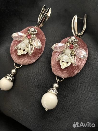 Серьги мотыльки