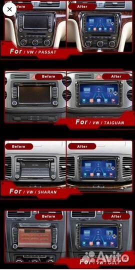 Магнитола WV, Skoda, Seat андроид 8 дюйм, 2/32 Гбт