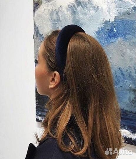 Бархатный ободок широкий