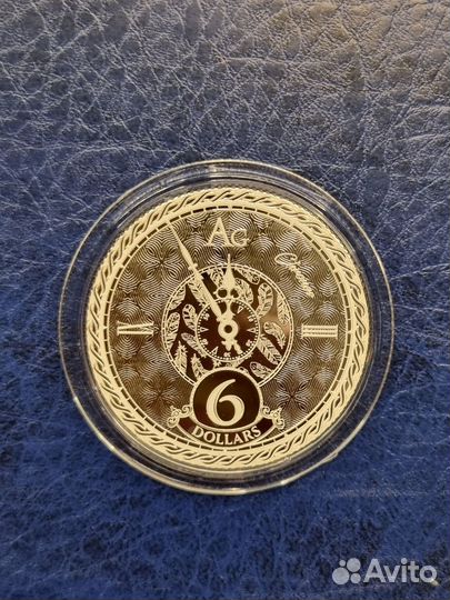 Монета Серебро Время Часы Хронос 2020 Унция