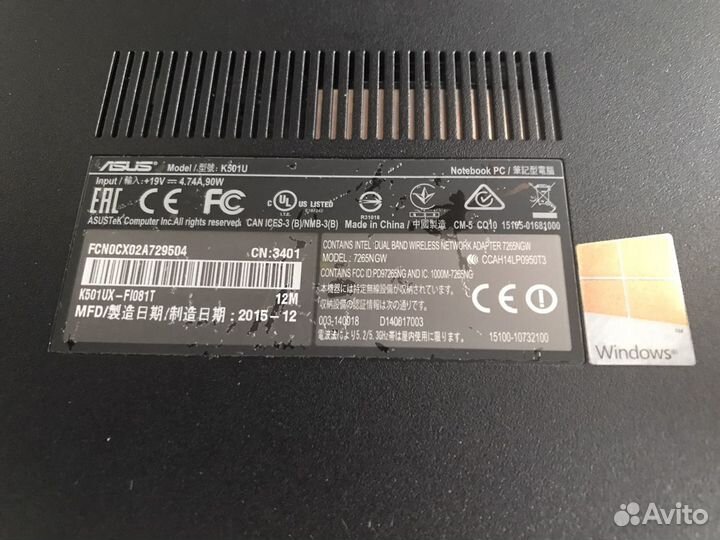 Ноутбук asus K501UX-Fl081T